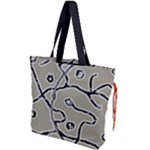 Sketchy abstract artistic print design Drawstring Tote Bag