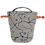 Sketchy abstract artistic print design Drawstring Bucket Bag