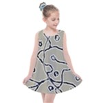 Sketchy abstract artistic print design Kids  Summer Dress