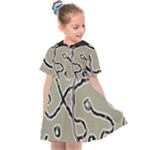 Sketchy abstract artistic print design Kids  Sailor Dress