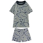 Sketchy abstract artistic print design Kids  Swim T-Shirt and Shorts Set
