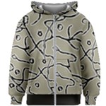 Sketchy abstract artistic print design Kids  Zipper Hoodie Without Drawstring