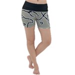 Sketchy abstract artistic print design Lightweight Velour Yoga Shorts