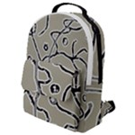 Sketchy abstract artistic print design Flap Pocket Backpack (Small)