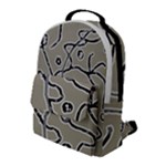 Sketchy abstract artistic print design Flap Pocket Backpack (Large)