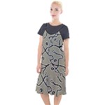 Sketchy abstract artistic print design Camis Fishtail Dress