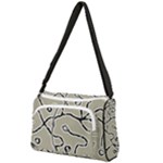 Sketchy abstract artistic print design Front Pocket Crossbody Bag