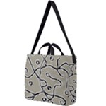 Sketchy abstract artistic print design Square Shoulder Tote Bag