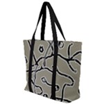Sketchy abstract artistic print design Zip Up Canvas Bag