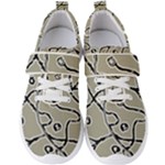 Sketchy abstract artistic print design Men s Velcro Strap Shoes