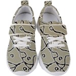 Sketchy abstract artistic print design Kids  Velcro Strap Shoes