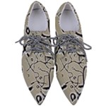 Sketchy abstract artistic print design Pointed Oxford Shoes