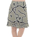 Sketchy abstract artistic print design Fishtail Chiffon Skirt