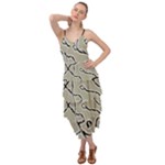 Sketchy abstract artistic print design Layered Bottom Dress