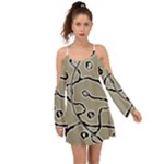Sketchy abstract artistic print design Boho Dress