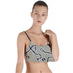 Sketchy abstract artistic print design Layered Top Bikini Top 