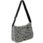 Sketchy abstract artistic print design Zip Up Shoulder Bag