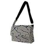Sketchy abstract artistic print design Full Print Messenger Bag (M)