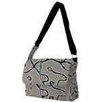 Sketchy abstract artistic print design Full Print Messenger Bag (L)