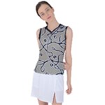 Sketchy abstract artistic print design Women s Sleeveless Sports Top