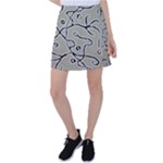 Sketchy abstract artistic print design Tennis Skirt