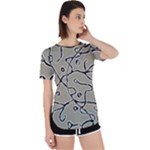 Sketchy abstract artistic print design Perpetual Short Sleeve T-Shirt