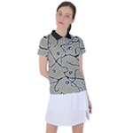 Sketchy abstract artistic print design Women s Polo T-Shirt