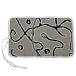 Sketchy abstract artistic print design Pen Storage Case (S)
