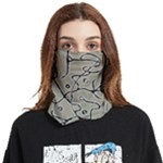 Sketchy abstract artistic print design Face Covering Bandana (Two Sides)