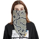 Sketchy abstract artistic print design Face Covering Bandana (Triangle)