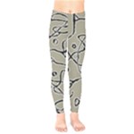 Sketchy abstract artistic print design Kids  Classic Winter Leggings