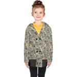 Sticker Collage Motif Pattern Black Backgrond Kids  Double Breasted Button Coat