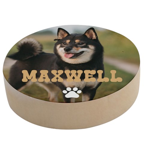 Personalized Christmas Pet Name Any Text Wooden Bottle Opener Wooden Bottle Opener (Round) from UrbanLoad.com