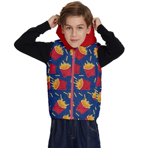 Fries Kids  Stylish Hooded Puffer Vest from UrbanLoad.com