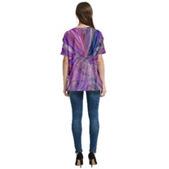 V-Neck Split Shoulder Casual T-Shirt 