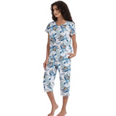 Short Sleeve 3/4 Length Pants Lounge Set 