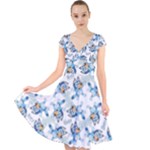 Bluey, Bluey merch, Bluey pattern, Bluey Bluey, bingo, Bluey design, bluey dog Cap Sleeve Front Wrap Midi Dress Bluey, Bluey merch, Bluey pattern, Bluey Bluey, bingo, Bluey design, bluey dog Cap Sleeve Front Wrap Midi Dress