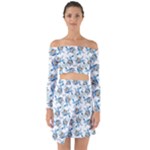 Bluey, Bluey merch, Bluey pattern, Bluey Bluey, bingo, Bluey design, bluey dog Off Shoulder Top with Skirt Set Bluey, Bluey merch, Bluey pattern, Bluey Bluey, bingo, Bluey design, bluey dog Off Shoulder Top with Skirt Set