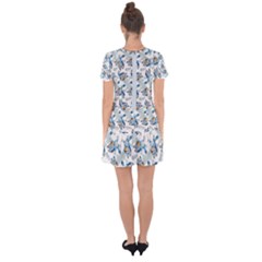 Drop Hem Mini Chiffon Dress 