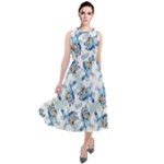 Bluey, Bluey merch, Bluey pattern, Bluey Bluey, bingo, Bluey design, bluey dog Round Neck Boho Dress Bluey, Bluey merch, Bluey pattern, Bluey Bluey, bingo, Bluey design, bluey dog Round Neck Boho Dress