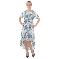Front Wrap High Low Dress 