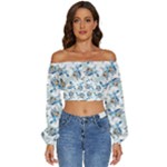 Bluey, Bluey merch, Bluey pattern, Bluey Bluey, bingo, Bluey design, bluey dog Long Sleeve Crinkled Weave Crop Top Bluey, Bluey merch, Bluey pattern, Bluey Bluey, bingo, Bluey design, bluey dog Long Sleeve Crinkled Weave Crop Top