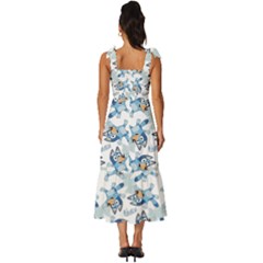 Tie-Strap Tiered Midi Chiffon Dress 