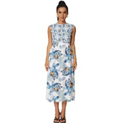 Sleeveless Round Neck Midi Dress 