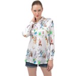 Bluey, Bluey merch, Bluey pattern, Bluey Bluey, bingo, Bluey design, bluey dog Long Sleeve Satin Shirt Bluey, Bluey merch, Bluey pattern, Bluey Bluey, bingo, Bluey design, bluey dog Long Sleeve Satin Shirt