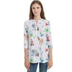 Bluey, Bluey merch, Bluey pattern, Bluey Bluey, bingo, Bluey design, bluey dog Women s Zip Front V-Neck 3/4 Sleeve Casual Top Pocket Shirt Bluey, Bluey merch, Bluey pattern, Bluey Bluey, bingo, Bluey design, bluey dog Women s Zip Front V-Neck 3/4 Sleeve Casual Top Pocket Shirt