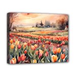 Tulips Field Tree Canvas 10  x 8  (Stretched)