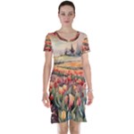 Tulips Field Tree Short Sleeve Nightdress