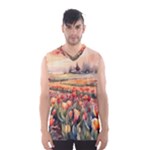 Tulips Field Tree Men s Basketball Tank Top