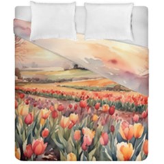 Tulips Field Tree Duvet Cover Double Side (California King Size) from UrbanLoad.com